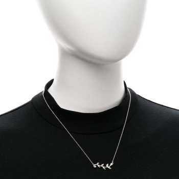 TIFFANY Sterling Silver Paloma Picasso Olive Leaf Vine Pendant Necklace