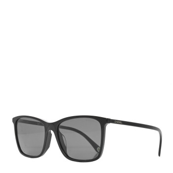 CHANEL Acetate Polarized Square Sunglasses 5447-A Black