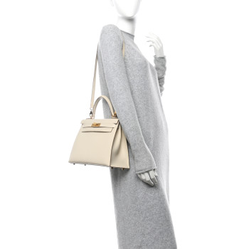 HERMES Epsom Kelly Sellier 28 Craie