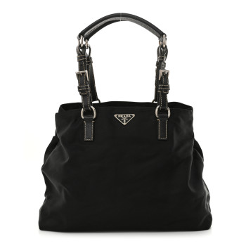 PRADA Tessuto Nylon Saffiano Tote Black
