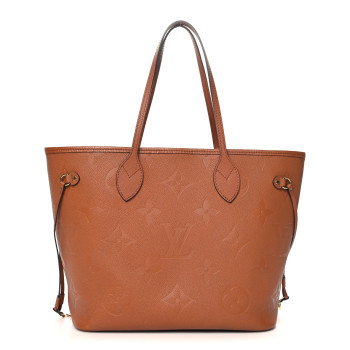 LOUIS VUITTON Empreinte Monogram Giant Neverfull MM Cognac
