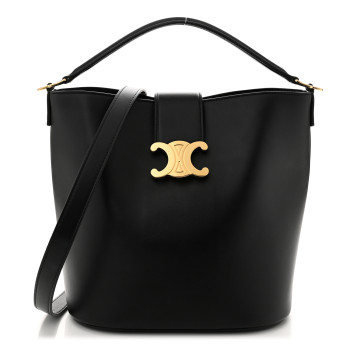 CELINE Smooth Calfskin Triomphe Medium Louise Bag Black