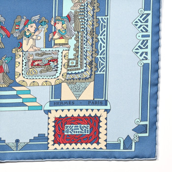 HERMES Silk Astres et Soleils Scarf 90