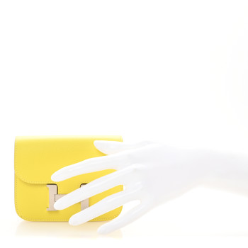 HERMES Evercolor Constance Slim Wallet Lime