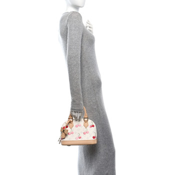 LOUIS VUITTON LV X TM Monogram Cerises Alma BB White