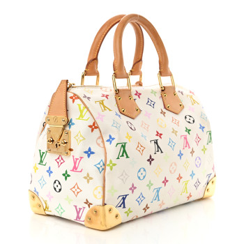 LOUIS VUITTON Monogram Multicolor Speedy 30 White
