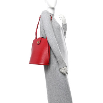 LOUIS VUITTON Epi Cluny Castillan Red