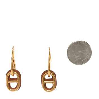 HERMES Swift O'maillon Earrings Gold