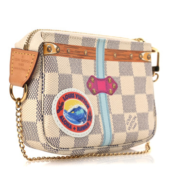 LOUIS VUITTON Damier Azur Summer Trunks Hawaii Mini Pochette Accessories