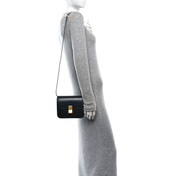 CELINE Box Calfskin Classic Box Flap Bag Black