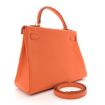 HERMES Togo Kelly Retourne 32 Orange