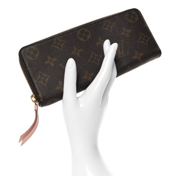 LOUIS VUITTON Monogram Clemence Wallet Rose Ballerine