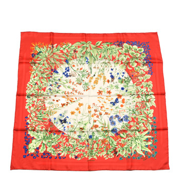 HERMES Silk La Prairie Scarf 90