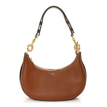 CELINE Smooth Calfskin Medium Strap Ava Shoulder Bag Tan