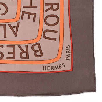 HERMES Silk Les Sources De La Vie Scarf 90