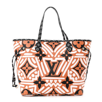 LOUIS VUITTON Monogram Giant Crafty Neverfull MM Creme Caramel