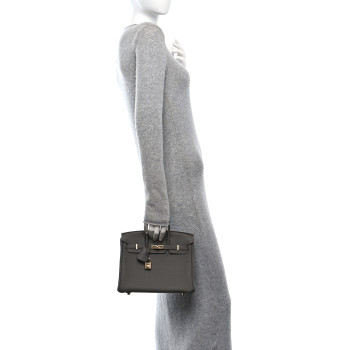 HERMES Togo Birkin 25 Etain
