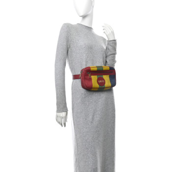 GUCCI Canvas Marley Stripe Script Logo Gucci Belt Bag 80 32 Multicolor