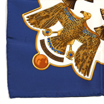 HERMES Scarf Scarabees Eu Pectoraux 90