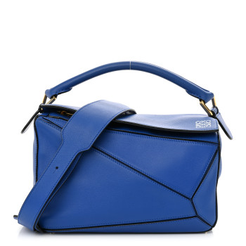 LOEWE Calfskin Small Puzzle Bag Electric Blue