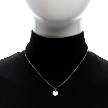 HERMES 18K Rose Gold Diamond Gambade Clou de Selle Necklace