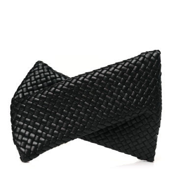 BOTTEGA VENETA Nappa Intrecciato Crisscross Clutch Black