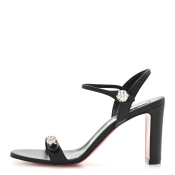 CHRISTIAN LOUBOUTIN Nappa Atmospheria 85 Sandals 38.5 Black