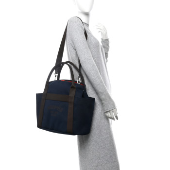 HERMES Toile Sac De Pansage Groom Bleu Navy Feu