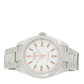 ROLEX Stainless Steel 40mm Oyster Perpetual Milgauss Watch  White 116400