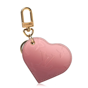 LOUIS VUITTON Vernis Degrade Heart Bag Charm Pink