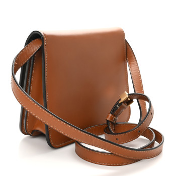 FENDI Vitello King Crystal Fab Crossbody Bag Cuoio