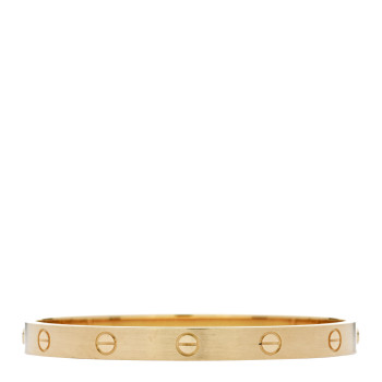 CARTIER 18K Yellow Gold Brushed Finish LOVE Bracelet 18