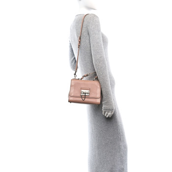 DOLCE & GABBANA Lizard Calfskin Embossed Small Monica Top Handle Bag Pink