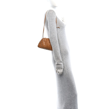 BOTTEGA VENETA Nappa Intrecciato The Mini Pouch Carmel