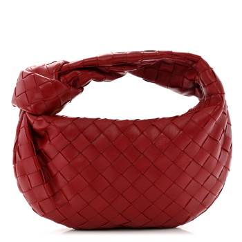 BOTTEGA VENETA Nappa Intrecciato Mini Jodie Dark Red