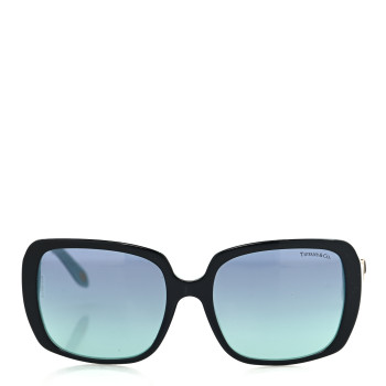 TIFFANY Crystal TF4110-B Square Infiniti Sunglasses Black Blue