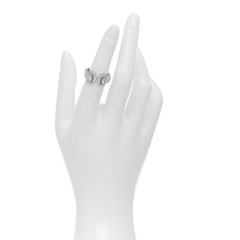 CARTIER 18K White Gold Diamond C De Cartier Ring 50 5.5 CARTIER 18K White Gold Diamond C De Cartier Ring 50 5.5