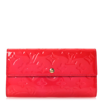 LOUIS VUITTON Vernis Sarah Wallet Framboise