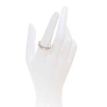 CARTIER 18K White Gold 3.5mm LOVE Wedding Band Ring 58 8.25
