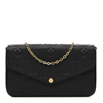 LOUIS VUITTON Empreinte Pochette Felicie Chain Wallet Black