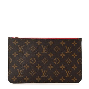 LOUIS VUITTON Monogram Neverfull MM GM Pochette Cherry