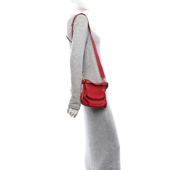 TOM FORD Calfskin Mini Jennifer Crossbody Bag Flame Red