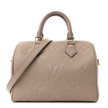 LOUIS VUITTON Empreinte Monogram Giant Speedy Bandouliere 25 Tourterelle