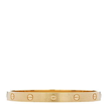 CARTIER 18K Yellow Gold Brushed Finish LOVE Bracelet 18
