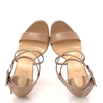 CHRISTIAN LOUBOUTIN Kid Choca 130 Platform Sandals 37 Beige