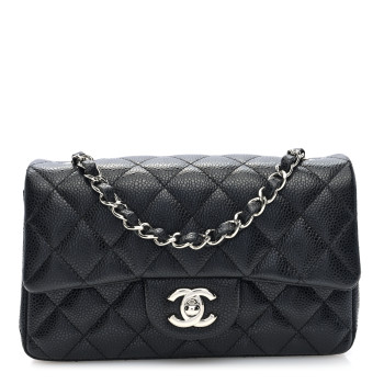CHANEL Caviar Quilted Mini Rectangular Flap Black