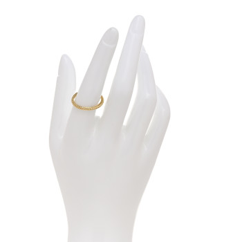 DAVID YURMAN 18K Yellow Gold 2mm Cable Classics Band Ring 55 7.25