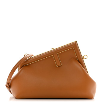 FENDI Shiny Nappa Small Fendi First Caramello