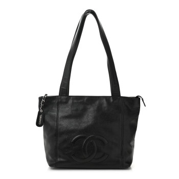 CHANEL Caviar CC Shopper Tote Black