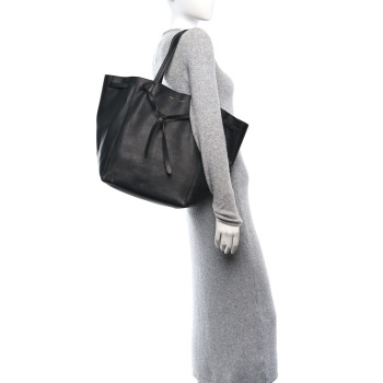 CELINE Soft Grained Calfskin Small Belt Cabas Phantom Black